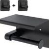 Toiletrolhouder Met Telefoonhouder - Zelfklevend / Boren / Zonder Boren - Incl. Handdoekhaakjes - WC Rolhouder - Zwart -Merkloos Shop 1200x1098 1