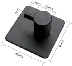 Merkloos Handdoekhaak Set Van 4 Stuks Zonder Boren RVS Zwart Vierkant Zelfklevend Badjas Theedoek Hanger Keuken Badkamer Handdoek Haakjes -Merkloos Shop 1200x1100