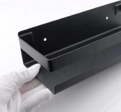 Merkloos Doucherek- Douchemand- Badkamerrek- Badkamer Organiser- Badkamer Organizer-Rekje Voor In De Douche- Badkamer Plank-Rekje Voor Shampoo- RVS- Zonder Boren- Zelfklevend- Rechthoek Vorm- Met Of Zonder Schroeven- Ophangbaar- Met Lijm- 40 Cm- Zwart -Merkloos Shop 1200x1107 1