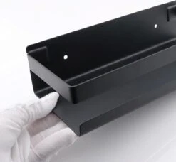 Merkloos Doucherek- Douchemand- Badkamerrek- Badkamer Organiser- Badkamer Organizer-Rekje Voor In De Douche- Badkamer Plank-Rekje Voor Shampoo- RVS- Zonder Boren- Zelfklevend- Rechthoek Vorm- Met Of Zonder Schroeven- Ophangbaar- Met Lijm- 20 Cm- Zwart -Merkloos Shop 1200x1107