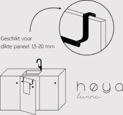 Handdoekstang VALI - 23cm - ZWART (keukenrekje - Handdoekhouder - Handdoekstang - Kastdeur Handdoekrek - Keukenkast Deur Handdoek/Vaatdoek Houder - Deurhanger - Deurhaak Keuken) -Merkloos Shop 1200x1115