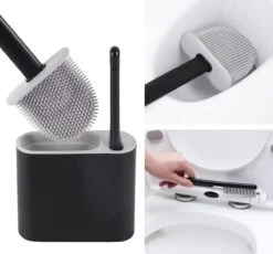 Lopoleis WC Borstel – Toiletborstel – Gesloten Bodem – WC Borstel Met Randreiniger – Siliconen – Zwart – WC Borstel Met Houder – Vrijstaand – Hangend – WC Borstel En Houder -Merkloos Shop 1200x1117 1
