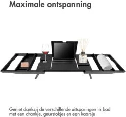 IMoshion Badplank Voor In Bad - Dienblad Inclusief Pootjes - Tablet Houder - Badrek Uitschuifbaar 75 Tot 110 Cm - Zwart 14 IMoshion Badplank Voor In Bad - Dienblad Inclusief Pootjes - Tablet Houder - Badrek Uitschuifbaar 75 Tot 110 Cm - Zwart -Merkloos Shop 1200x1119 1