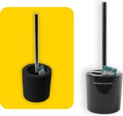 Toiletborstel Met Zwarte Borstel- Keramiek - Zwart - RVS - WC Borstel In Ronde Houder -Merkloos Shop 1200x1131 1