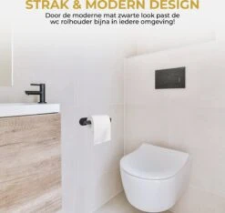 HGMD® WC Rolhouder Zelfklevend - Zwart - Toiletrolhouder Zwart - Toiletrolhouder Zonder Boren -Merkloos Shop 1200x1137 1