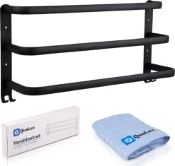 Qualux® Handdoekrek Inclusief Handdoek - 3 Stangen - Badkamer - Handdoekrek Zwart - Handdoekstang - Handdoekhouder - Handdoekenrek -Merkloos Shop 1200x1143 1
