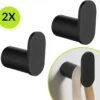 Handdoekhaakjes Zwart - Boren - 2x Wandhaakjes - Handdoekhouder Badkamer -Merkloos Shop 1200x1146 2