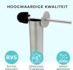 VDN Stainless Toiletborstel Met Houder - Toiletborstelhouder - Zilver - Wc Borstel Met Houder - RVS - Vrijstaand 10 VDN Stainless Toiletborstel Met Houder - Toiletborstelhouder - Zilver - Wc Borstel Met Houder - RVS - Vrijstaand -Merkloos Shop 1200x1146 4