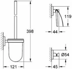 GROHE Essentials Accessoireset - Toiletrolhouder - Toiletborstelset - Haak -Merkloos Shop 1200x1152 4