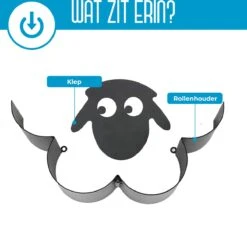 Schaap Toiletrolhouder| Extensso® | - Wc Rolhouder - Wc Rolhouder Zwart - Wc Rolhouder Staand - Wc Rolhouder Zonder Boren - Toiletrolhouder Staand - Zonder Boren - Toiletrolstandaard - Kerst Cadeau - Cadeautjes -Merkloos Shop 1200x1157 2