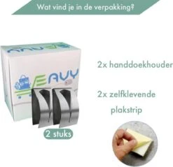 RVS Handdoekhouder 2 Stuks - Zelfklevend - Design Handdoek / Theedoek Klem - Handdoek Klem - Handdoek Haak 13 RVS Handdoekhouder 2 Stuks - Zelfklevend - Design Handdoek / Theedoek Klem - Handdoek Klem - Handdoek Haak -Merkloos Shop 1200x1161 2