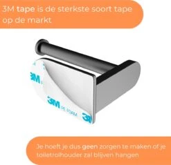Nevana Toiletrolhouder - WC Rolhouder - Toiletpapier - Papier Rol Houder - Zelfklevend - Zonder Boren - Zwart - RVS -Merkloos Shop 1200x1162 1