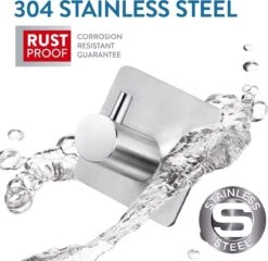 Tatkraft George Heavy Duty Zelfklevende Wandhaakjes - RVS Handdoekhouder Haak - Muur Ophang Zelfklevend Muurhaak Ophanghaakjes - Handdoekklem Keuken Ophanghaak Zonder Boren - Wand Theedoek / Handdoek Houder - Universeel Gebruik - Set Van 4 Stuks -Merkloos Shop 1200x1164