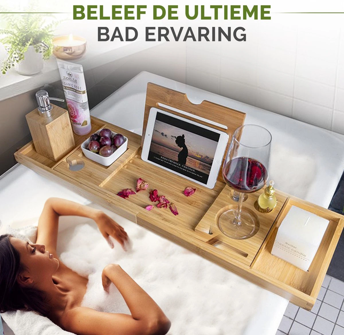 Krexs - Badplank – Badbrug - Badplank Voor In Bad – Badrekje - Badtafel - Badkuip Plank - Bamboe Badplank 8 Krexs - Badplank – Badbrug - Badplank Voor In Bad – Badrekje - Badtafel - Badkuip Plank - Bamboe Badplank - Afbeelding 6