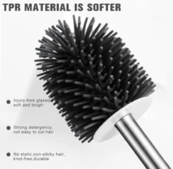 Fleau Luxe WC Borstel Met Houder - Siliconen Toiletborstel - Hygiënisch & Antibacterieel - Vrijstaand Of Hangend - Wit -Merkloos Shop 1200x1169 4