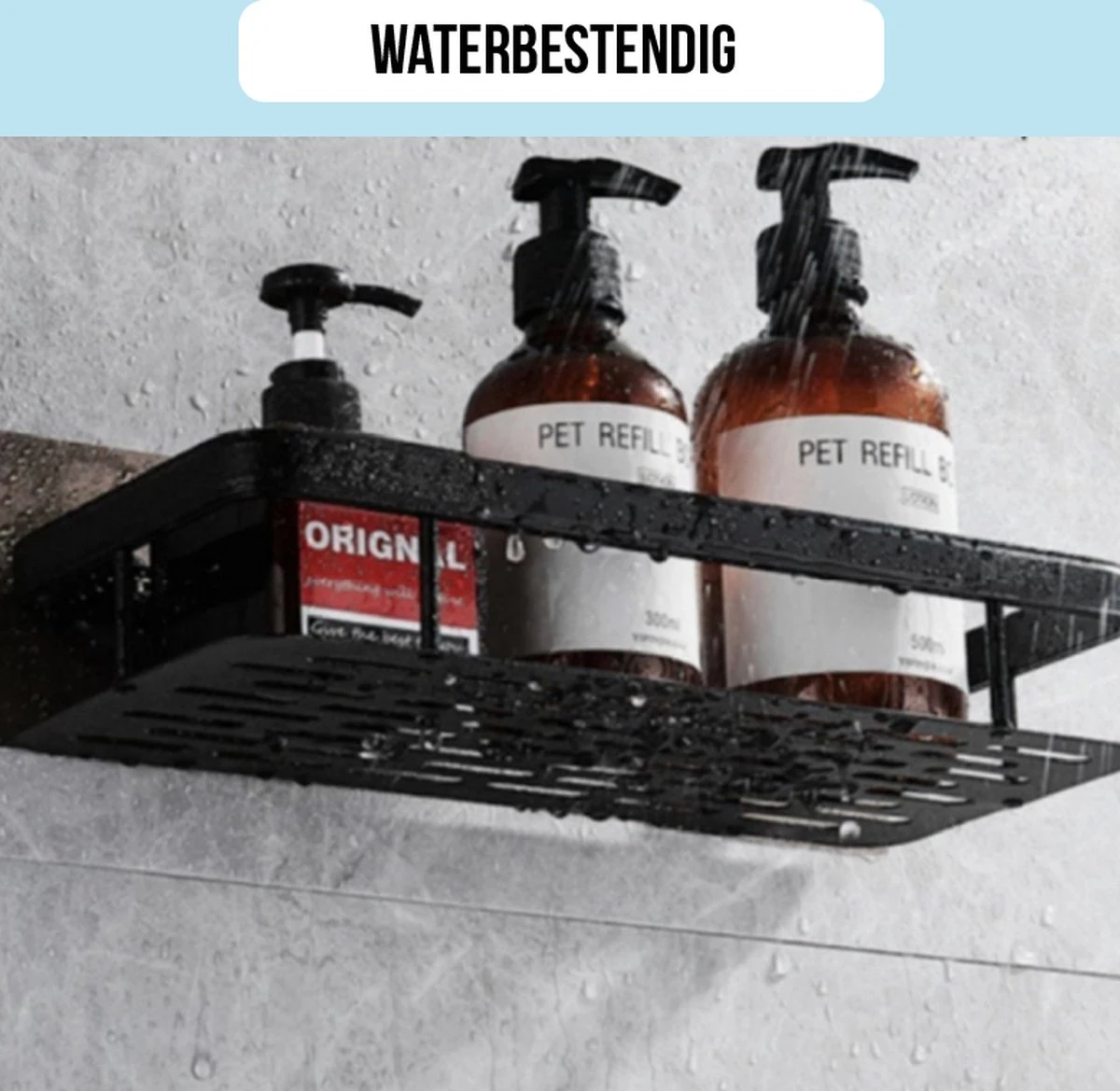 Merkloos Jawes- Wandrek- Zwart- 1stuk- Doucherek- Zonder Te Boren- Wandrek Zonder Boren- Wandrekje 10 Merkloos Jawes- Wandrek- Zwart- 1stuk- Doucherek- Zonder Te Boren- Wandrek Zonder Boren- Wandrekje - Afbeelding 8