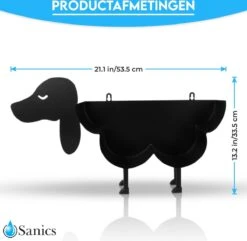 Sanics Reserverolhouder Vrijstaand - Hangend - Wandhouder - Hond - Zwart - Dier -Merkloos Shop 1200x1170 3