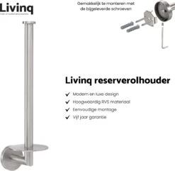 Toiletaccessoireset RVS 4-delig - Luxe Toilet Set - Toiletborstel Met Houder - Toiletrolhouder Met Klep - Reserverolhouder - Handdoekhaak - Zilver - Toiletset -Merkloos Shop 1200x1172 2