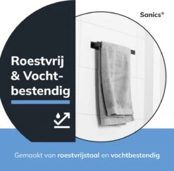 Sanics Handdoekrek Zwart 40 CM – Badkamer Of Keuken – Handdoekstang Zelfklevend – Handdoekhouder 17 Sanics Handdoekrek Zwart 40 CM – Badkamer Of Keuken – Handdoekstang Zelfklevend – Handdoekhouder -Merkloos Shop 1200x1182 3