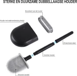 WC Borstel – Siliconen – Zwart – WC Borstel Met Houder – Vrijstaand – Hangend – WC Borstel En Houder – WC Borstel Zwart -Merkloos Shop 1200x1187 2