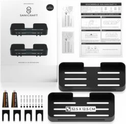 Doucherekje Van Sanicraft® - Doucherekje Zonder Boren - Geschikt Voor Elk Type Muur - Hangend - Roestvrij - 2 Stuks - Zwart 14 Doucherekje Van Sanicraft® - Doucherekje Zonder Boren - Geschikt Voor Elk Type Muur - Hangend - Roestvrij - 2 Stuks - Zwart -Merkloos Shop 1200x1187 4