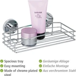 WENKO Vacuum-Loc Doucherek Chroom - Bevestigen Zonder Boren -Merkloos Shop 1200x1191 2