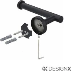DesignX Toiletrolhouder Zwart - WC Rolhouder - Matte - Papier - Houder - Incl. Schroeven 28 DesignX Toiletrolhouder Zwart - WC Rolhouder - Matte - Papier - Houder - Incl. Schroeven -Merkloos Shop 1200x1194