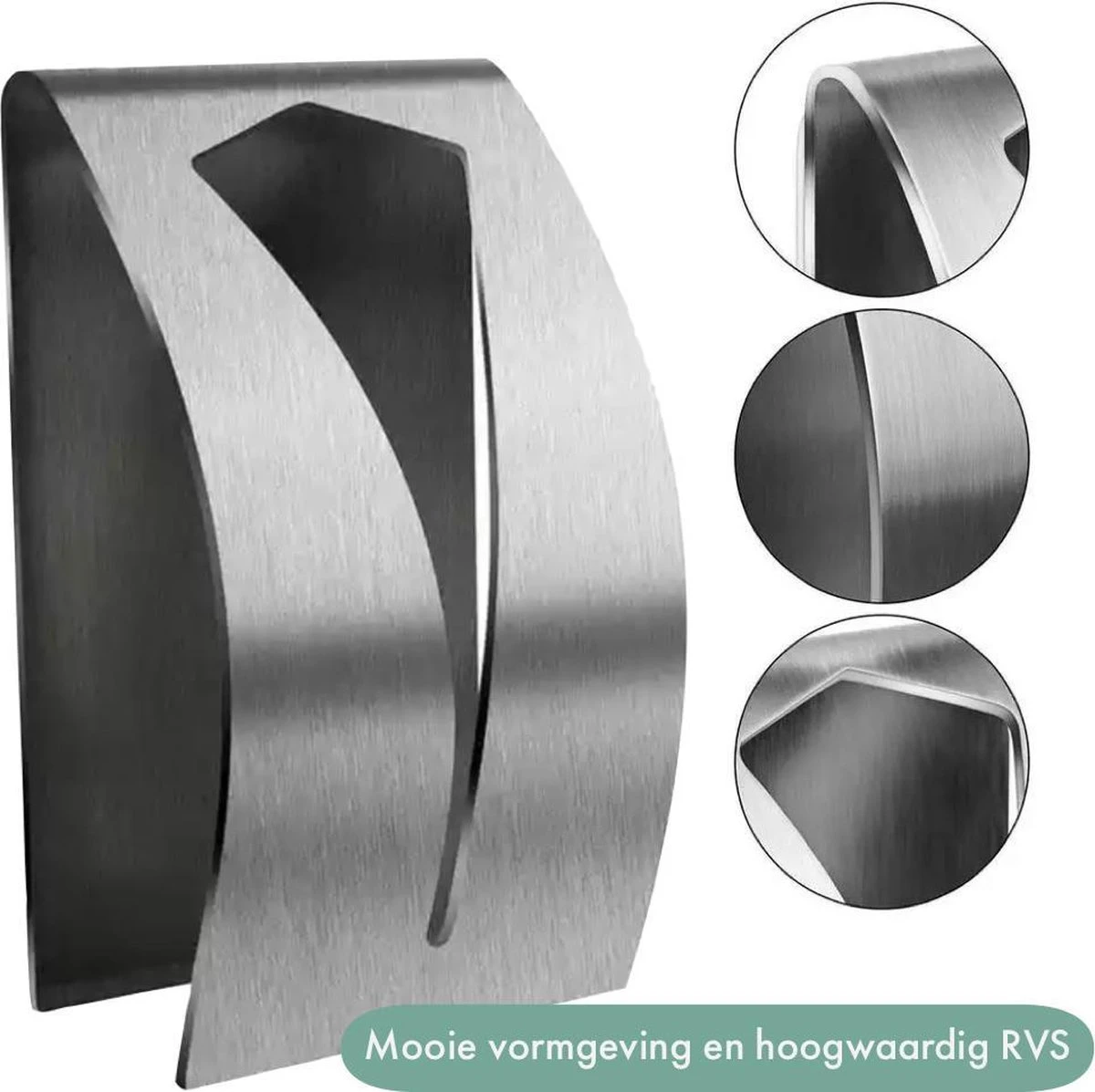 RVS Handdoekhouder 2 Stuks - Zelfklevend - Design Handdoek / Theedoek Klem - Handdoek Klem - Handdoek Haak 7 RVS Handdoekhouder 2 Stuks - Zelfklevend - Design Handdoek / Theedoek Klem - Handdoek Klem - Handdoek Haak - Afbeelding 5