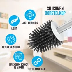 Strex Toiletborstel Siliconen Met Houder - Sneldrogend, Hygiënisch & Antibacteriële Werking - WC Borstel - Toilet Borstel Houder -Merkloos Shop 1200x1198 11