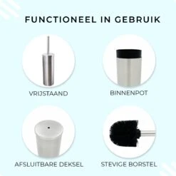 VDN Stainless Toiletborstel Met Houder - Toiletborstelhouder - Zilver - Wc Borstel Met Houder - RVS - Vrijstaand 9 VDN Stainless Toiletborstel Met Houder - Toiletborstelhouder - Zilver - Wc Borstel Met Houder - RVS - Vrijstaand -Merkloos Shop 1200x1198 13