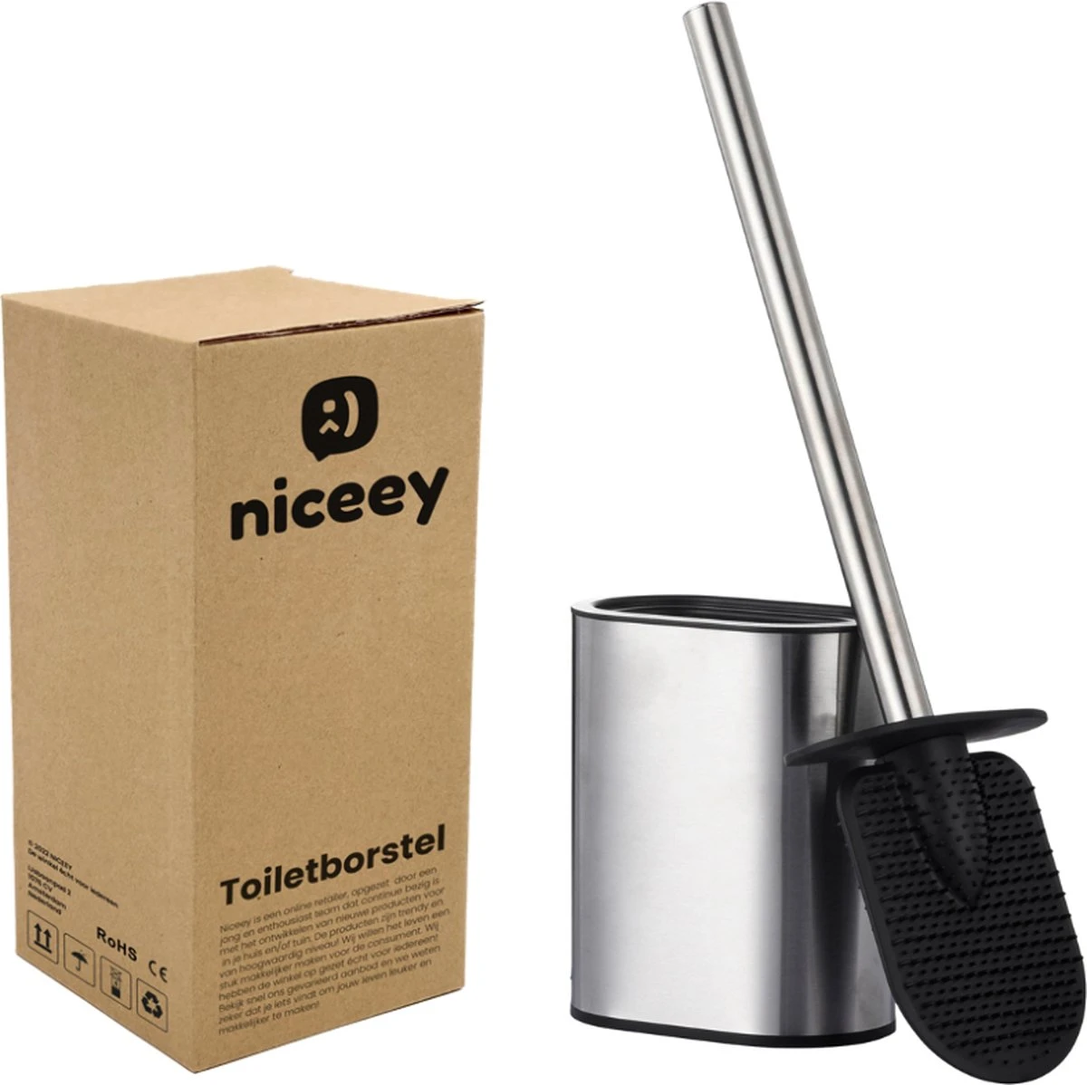 Niceey Sicilone WC Borstel Met Houder - Toiletborstel - Toiletborstel Houder - RVS 8 Niceey Sicilone WC Borstel Met Houder - Toiletborstel - Toiletborstel Houder - RVS - Afbeelding 6