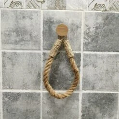 Jelta Toiletrolhouder Zonder Boren- Wc Rolhouder - Zuignap - Zelfklevend - Hout En Touw -Merkloos Shop 1200x1198