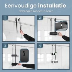 Rohzzi Doucherek Zonder Boren - 30 Dagen Uitproberen - Doucherek Hangend - Badkamer Accessoires - RVS - 2 Laags -Merkloos Shop 1200x1199 9