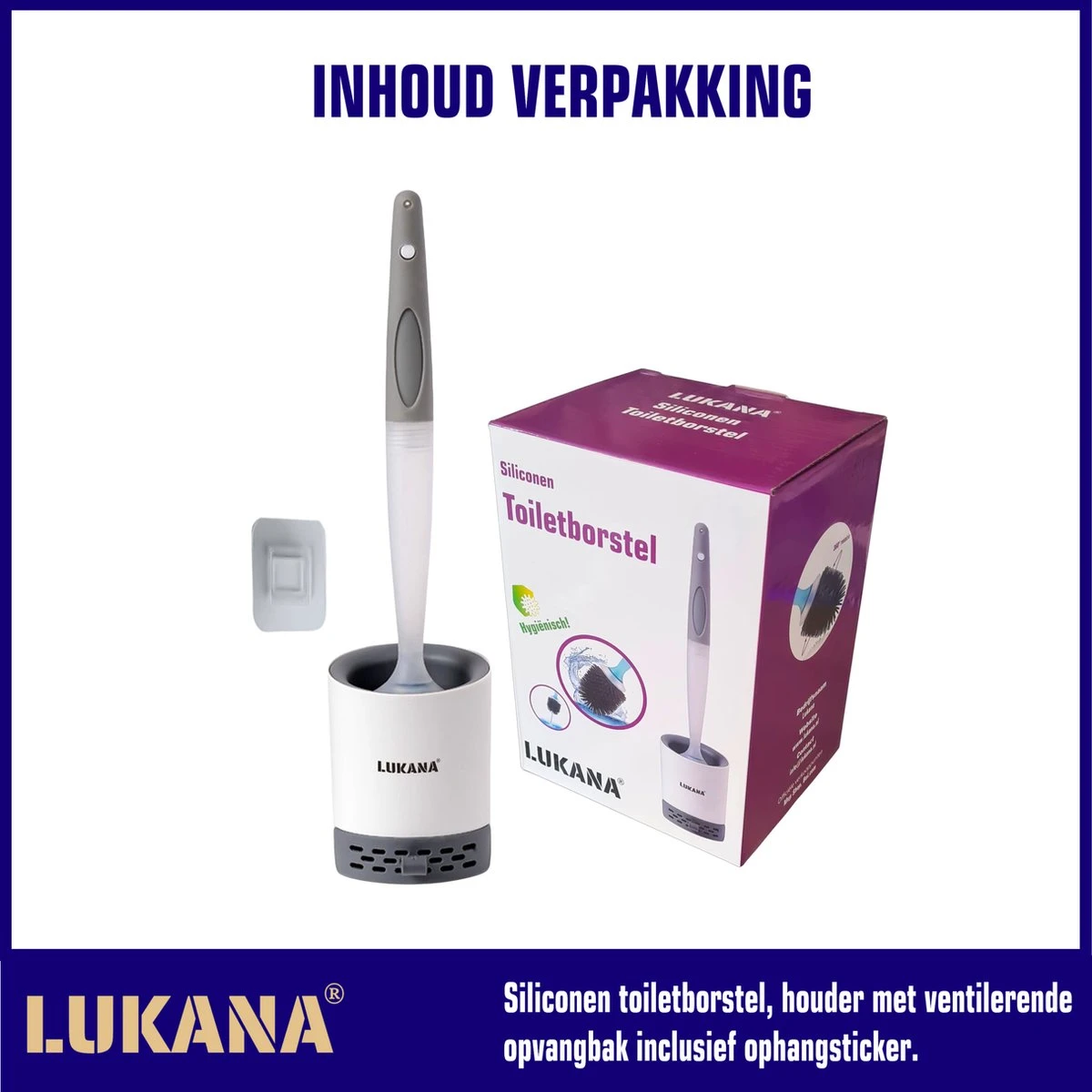 Lukana Siliconen WC Borstel Met Zeepdispenser - Hervulbaar - Vrijstaand Of Hangend - Sneldrogend, Hygiënisch & Antibacteriële Werking - Zonder Boren - Toilet Brush - Toiletborstel Houder - Lekbak 9 Lukana Siliconen WC Borstel Met Zeepdispenser - Hervulbaar - Vrijstaand Of Hangend - Sneldrogend, Hygiënisch & Antibacteriële Werking - Zonder Boren - Toilet Brush - Toiletborstel Houder - Lekbak - Afbeelding 7