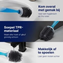 Mdxl® Siliconen WC Borstel Met Zeepdispenser - Hervulbaar - Vrijstaand Of Hangend - Sneldrogend, Hygiënisch & Antibacteriële Werking - Zonder Boren - Toilet Brush - Toiletborstel Houder - Lekbak 14 Mdxl® Siliconen WC Borstel Met Zeepdispenser - Hervulbaar - Vrijstaand Of Hangend - Sneldrogend, Hygiënisch & Antibacteriële Werking - Zonder Boren - Toilet Brush - Toiletborstel Houder - Lekbak -Merkloos Shop 1200x1200 1030