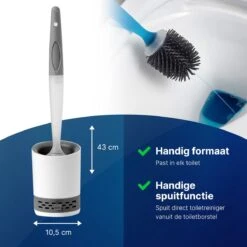 Mdxl® Siliconen WC Borstel Met Zeepdispenser - Hervulbaar - Vrijstaand Of Hangend - Sneldrogend, Hygiënisch & Antibacteriële Werking - Zonder Boren - Toilet Brush - Toiletborstel Houder - Lekbak 15 Mdxl® Siliconen WC Borstel Met Zeepdispenser - Hervulbaar - Vrijstaand Of Hangend - Sneldrogend, Hygiënisch & Antibacteriële Werking - Zonder Boren - Toilet Brush - Toiletborstel Houder - Lekbak -Merkloos Shop 1200x1200 1031