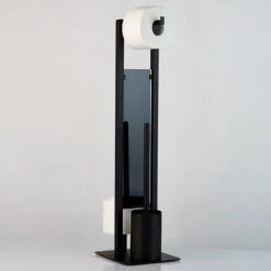 WENKO Toiletbutler Rivalta Zwart - Toiletborstel Met Houder, Toiletrolhouder En Reserverolhouder -Merkloos Shop 1200x1200 1033