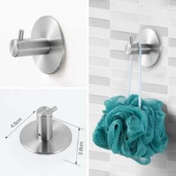 Wonix® - WC Rolhouder - Toiletrolhouder En Haak - Zonder Klep - Zelfklevend - Zonder Boren - RVS - Zilver -Merkloos Shop 1200x1200 105