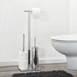 Sealskin Square Toiletbutler Vrijstaand - Toiletborstel Met Houder - Toiletrolhouder Zonder Klep - Reserverolhouder - Chroom -Merkloos Shop 1200x1200 1050