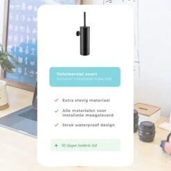 Homefy Toiletborstel Met Houder- Toiletborstel Zwart - Extra Hygiënisch - Inclusief Ophangsysteem - Zwart 10 Homefy Toiletborstel Met Houder- Toiletborstel Zwart - Extra Hygiënisch - Inclusief Ophangsysteem - Zwart -Merkloos Shop 1200x1200 1120