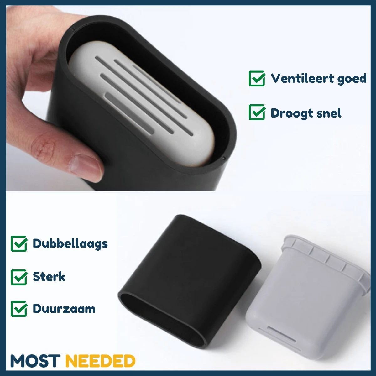 Merkloos Most Needed WC Borstel Met Houder - Siliconen Borstel - Duurzaam - Vrijstaand Of Hangend - Zwart 4 Merkloos Most Needed WC Borstel Met Houder - Siliconen Borstel - Duurzaam - Vrijstaand Of Hangend - Zwart - Afbeelding 2