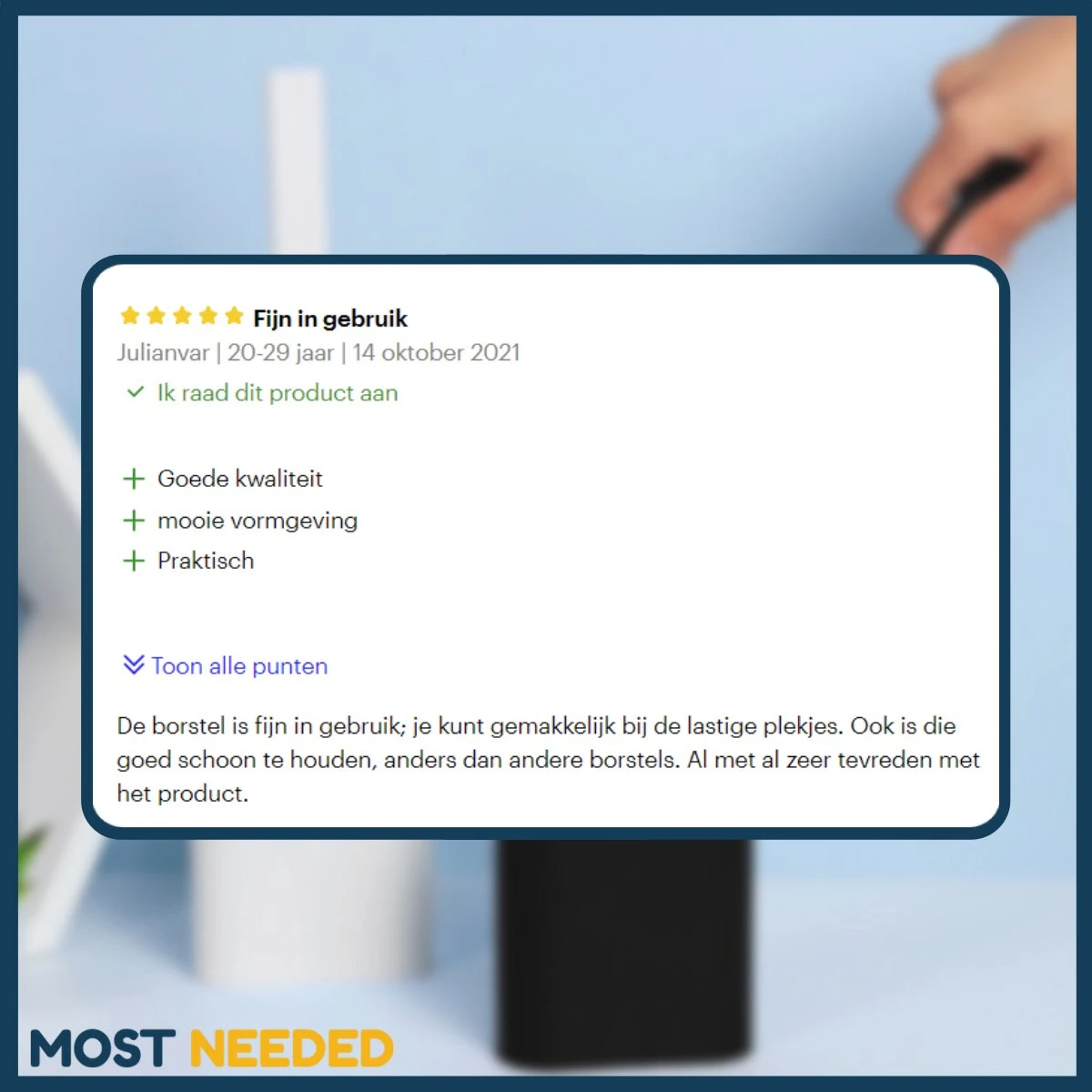 Merkloos Most Needed WC Borstel Met Houder - Siliconen Borstel - Duurzaam - Vrijstaand Of Hangend - Zwart 6 Merkloos Most Needed WC Borstel Met Houder - Siliconen Borstel - Duurzaam - Vrijstaand Of Hangend - Zwart - Afbeelding 4