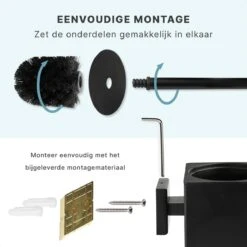 Toiletborstel Met Houder - Hangend - RVS - Mat Zwart - H 42,6 Cm 14 Toiletborstel Met Houder - Hangend - RVS - Mat Zwart - H 42,6 Cm -Merkloos Shop 1200x1200 1152