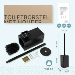 Toiletborstel Met Houder - Hangend - RVS - Mat Zwart - H 42,6 Cm 18 Toiletborstel Met Houder - Hangend - RVS - Mat Zwart - H 42,6 Cm -Merkloos Shop 1200x1200 1156