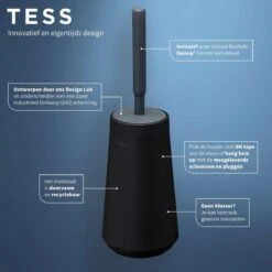 Tiger Tess - Toiletborstelhouder Met Swoop® Borstel Flexibel - Zwart / Antraciet -Merkloos Shop 1200x1200 1163