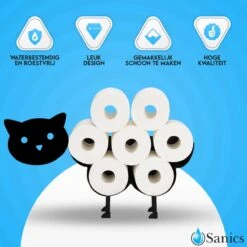 Sanics Reserverolhouder Vrijstaand - Hangend - Wandhouder - Kat - Zwart -Merkloos Shop 1200x1200 1169