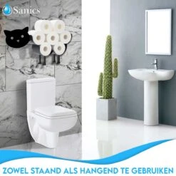 Sanics Reserverolhouder Vrijstaand - Hangend - Wandhouder - Kat - Zwart -Merkloos Shop 1200x1200 1170