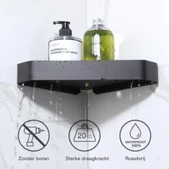 Cgoods Doucherek 2 Laags - Doucherek Zonder Boren - Doucherekje - Douchemandje - Badkamerrek - Badkamer Accessoires - Zwart 13 Cgoods Doucherek 2 Laags - Doucherek Zonder Boren - Doucherekje - Douchemandje - Badkamerrek - Badkamer Accessoires - Zwart -Merkloos Shop 1200x1200 1180