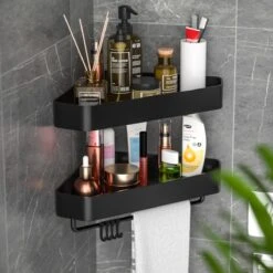 Cgoods Doucherek 2 Laags - Doucherek Zonder Boren - Doucherekje - Douchemandje - Badkamerrek - Badkamer Accessoires - Zwart 14 Cgoods Doucherek 2 Laags - Doucherek Zonder Boren - Doucherekje - Douchemandje - Badkamerrek - Badkamer Accessoires - Zwart -Merkloos Shop 1200x1200 1181