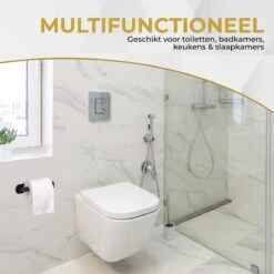 HGMD® WC Rolhouder Zelfklevend - Zwart - Toiletrolhouder Zwart - Toiletrolhouder Zonder Boren -Merkloos Shop 1200x1200 119